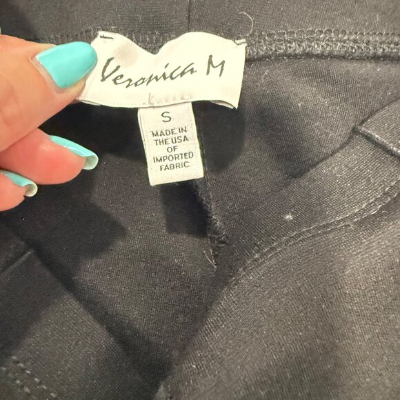 Veronica M Black Knit Flare Leggings Size S - Picture 5 of 6